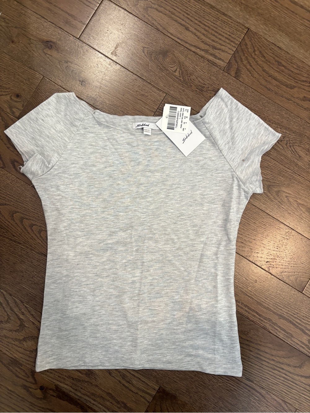 Splendid Light Heather Gray Short Sleeve Tee